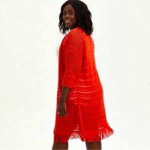 Open Front Knitted 3/4 sleeves sweater cardigan